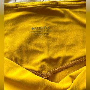 Athleta mustard yellow leggings, size large